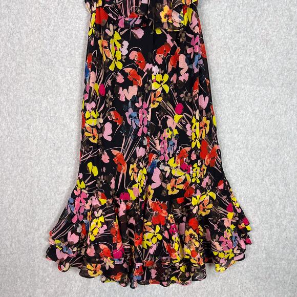 Jason Wu Collective Floral Halter Neck Ruffles Dress Size 2 - Picture 7 of 10